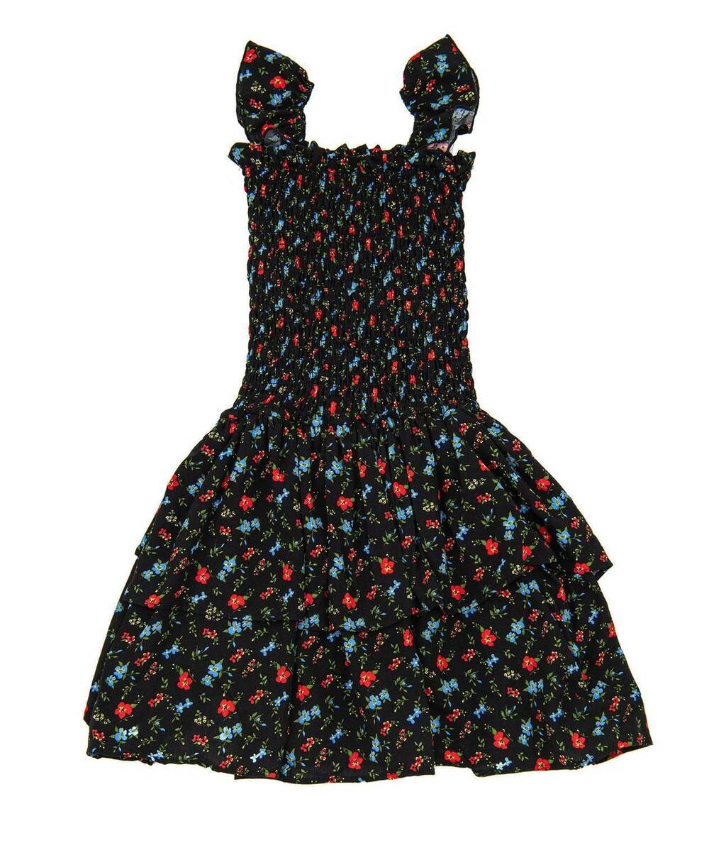 NEW CHERYL CREATIONS girls floral ettie dress in black